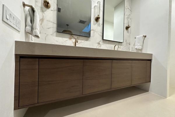 Custom Vanity - Solid Walnut